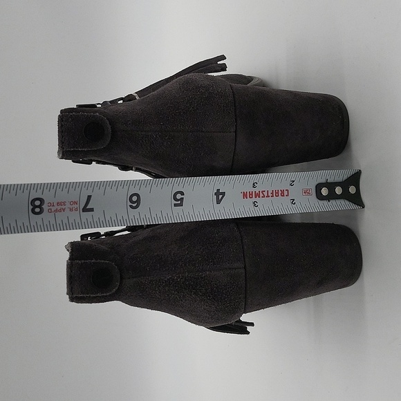 706- Rag & Bone Suede Knee Boots Charcoal Color Size 7.5 - Picture 5 of 9